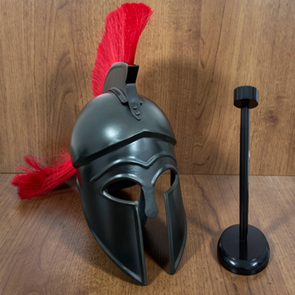 Greek Corinthian Warrior Helmet – Medieval Armor Gift with Display Stand