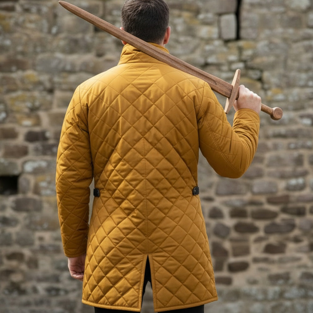 Medieval Renaissance Brown Gambeson Costume Quilted Armor