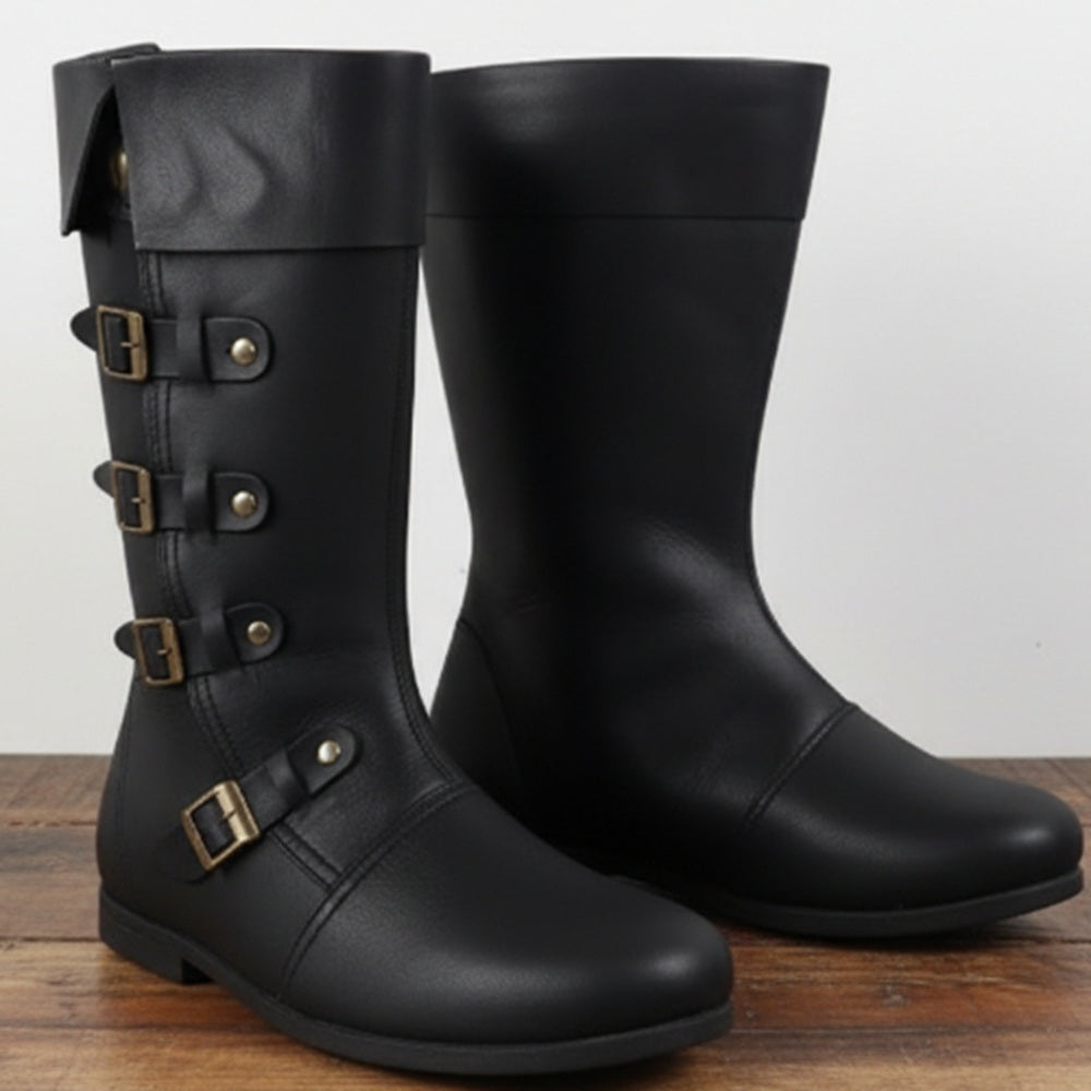 Medieval Leather Boots – Renaissance Viking Pirate Shoes