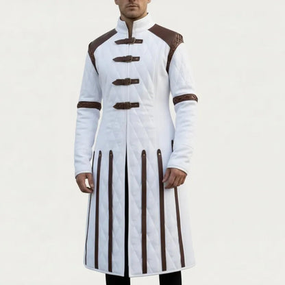 Ren Faire Yellow Gambeson Costume – Medieval Padded Armor for Reenactment