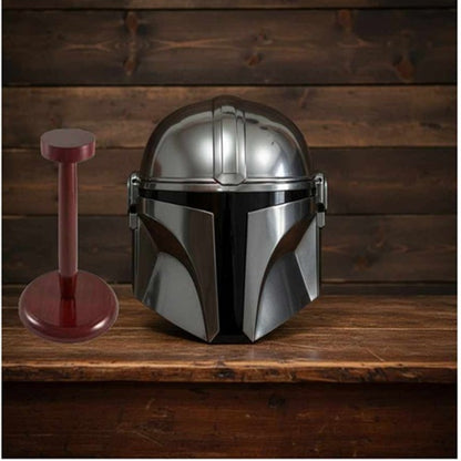 Mandalorian Helmet : Free Wooden Stand , Metal Replica Reproduction