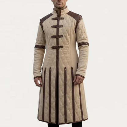 Ren Faire Yellow Gambeson Costume – Medieval Padded Armor for Reenactment