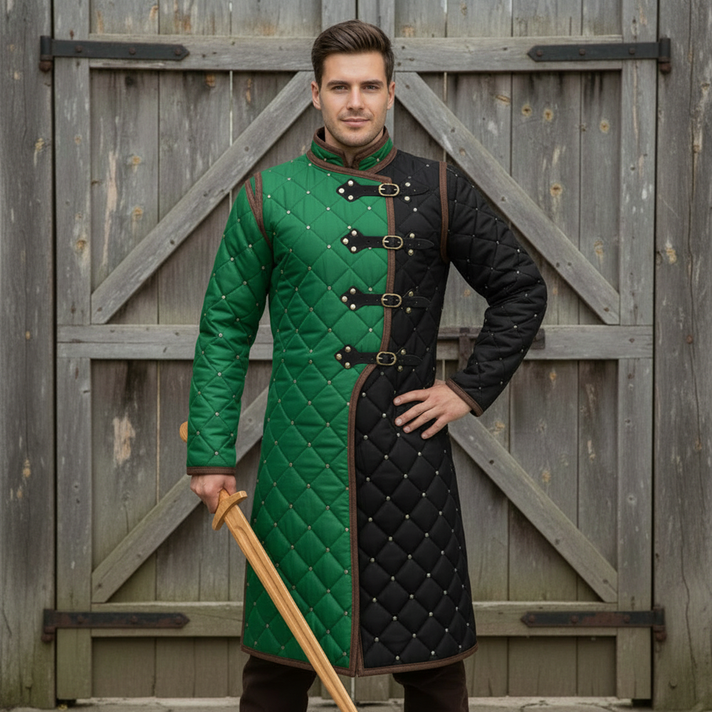 Medieval Gambeson – Quilted Viking Jacket,Ren Faire Costume