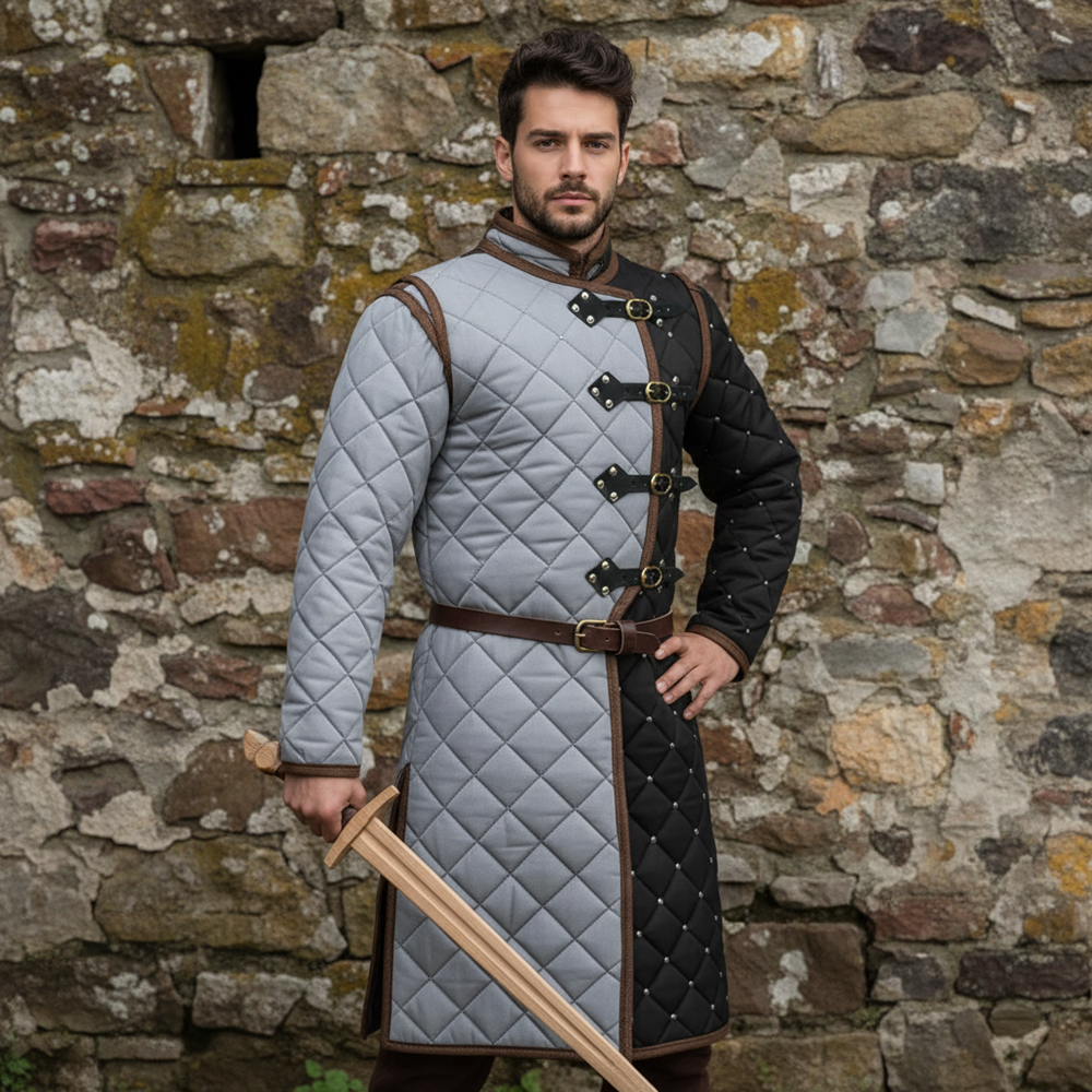 Medieval Gambeson – Quilted Viking Jacket,Ren Faire Costume
