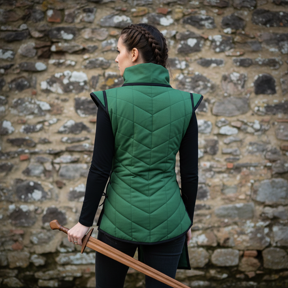 Medieval Cotton Gambeson Sleeveless – Padded Armor Vest for LARP, Reenactment & Halloween Costume