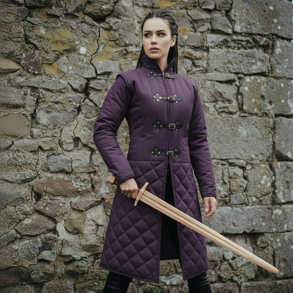 Medieval Quilted Gambeson Coat, Cotton Armor Jacket for LARP SCA Reenactment