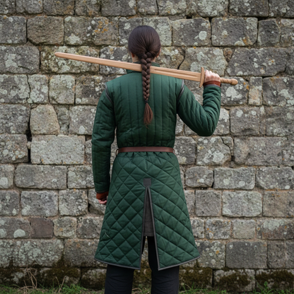 Medieval Quilted Gambeson Coat, Cotton Armor Jacket for LARP SCA Reenactment