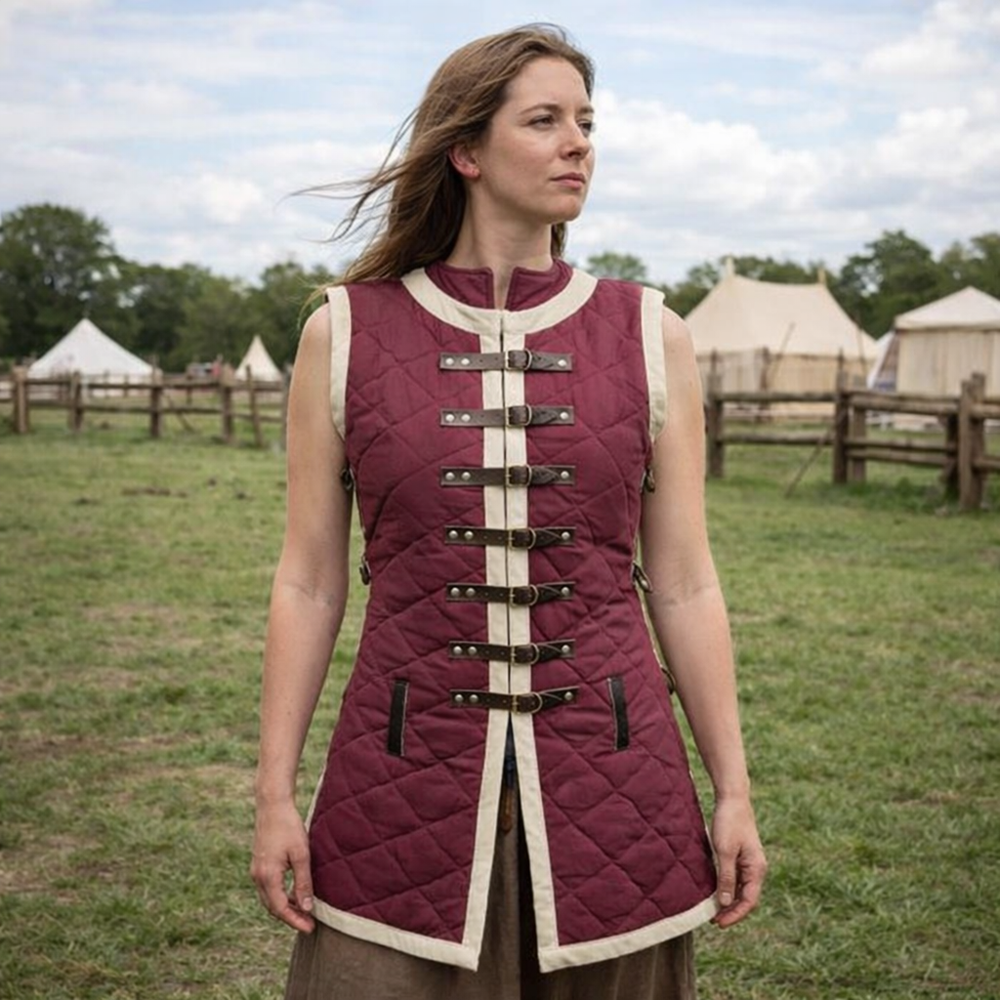 Sleeveless Gambeson – Thick Padded Medieval Armor for LARP & Reenactment