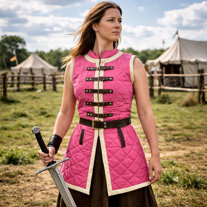 Sleeveless Gambeson – Thick Padded Medieval Armor for LARP & Reenactment