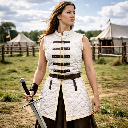 Sleeveless Gambeson – Thick Padded Medieval Armor for LARP & Reenactment