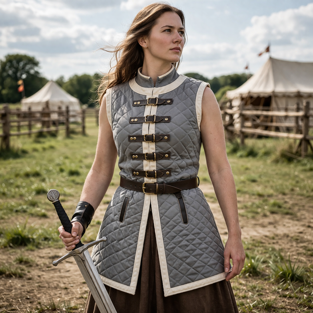 Sleeveless Gambeson – Thick Padded Medieval Armor for LARP & Reenactment