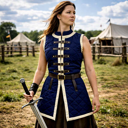 Sleeveless Gambeson – Thick Padded Medieval Armor for LARP & Reenactment