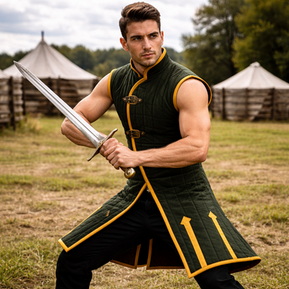 Medieval Quilted Sleeveless Gambeson Vest – Renaissance LARP Warrior