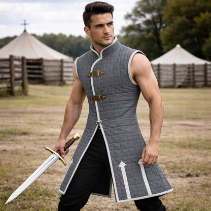 Medieval Quilted Sleeveless Gambeson Vest – Renaissance LARP Warrior