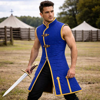 Medieval Quilted Sleeveless Gambeson Vest – Renaissance LARP Warrior