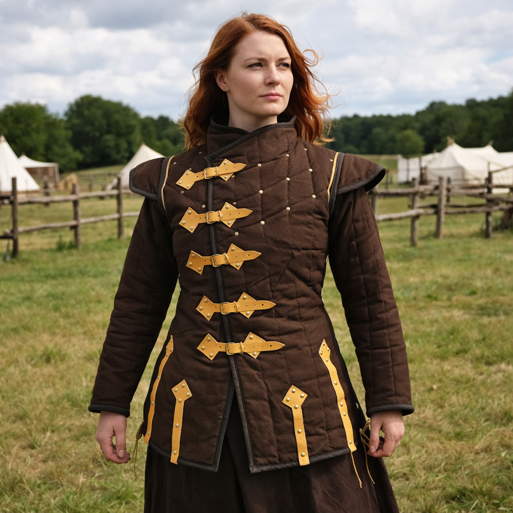 Viking Arming Gambeson Doublet – Full Sleeve Padded Medieval Armor