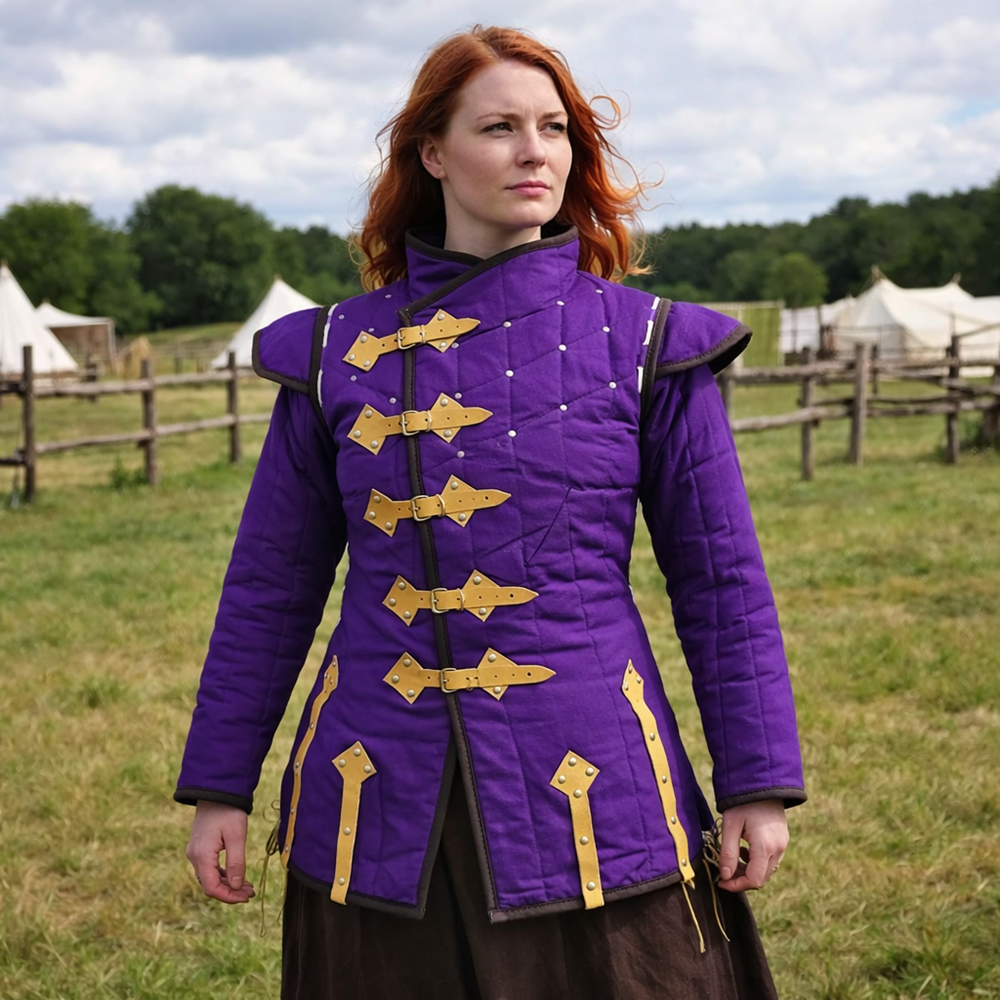 Viking Arming Gambeson Doublet – Full Sleeve Padded Medieval Armor
