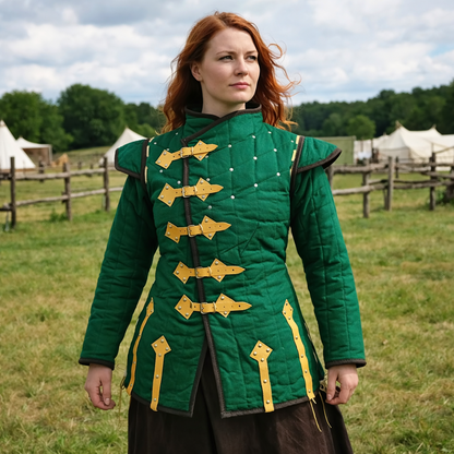 Viking Arming Gambeson Doublet – Full Sleeve Padded Medieval Armor