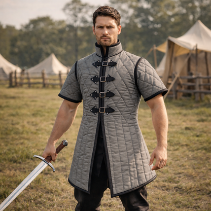 Medieval Quilted Gambeson – Padded Arming Jacket for LARP & Ren Faire