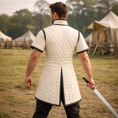 Medieval Quilted Gambeson – Padded Arming Jacket for LARP & Ren Faire