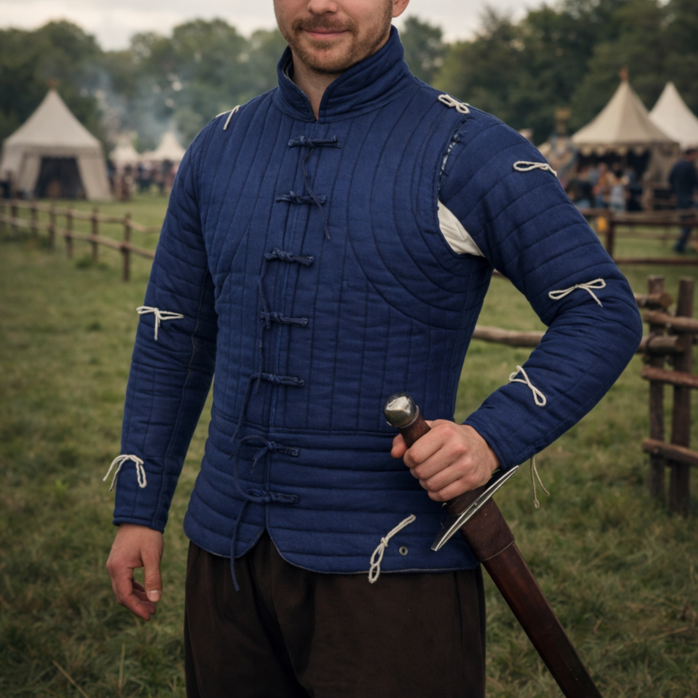 Medieval Gambeson Jacket – Padded Armor for LARP, Reenactment & Ren Faire