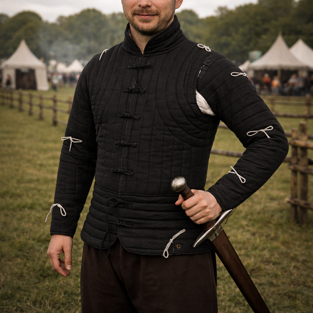 Medieval Gambeson Jacket – Padded Armor for LARP, Reenactment & Ren Faire