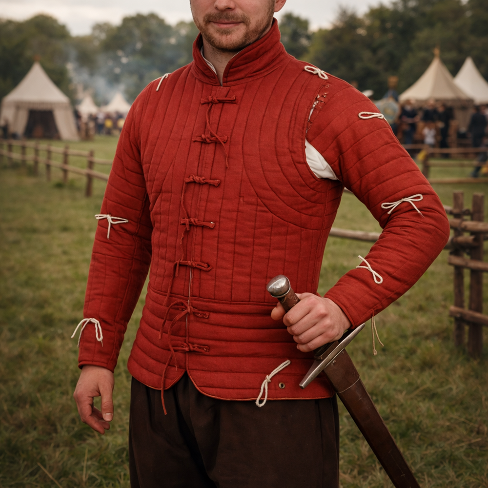 Medieval Gambeson Jacket – Padded Armor for LARP, Reenactment & Ren Faire