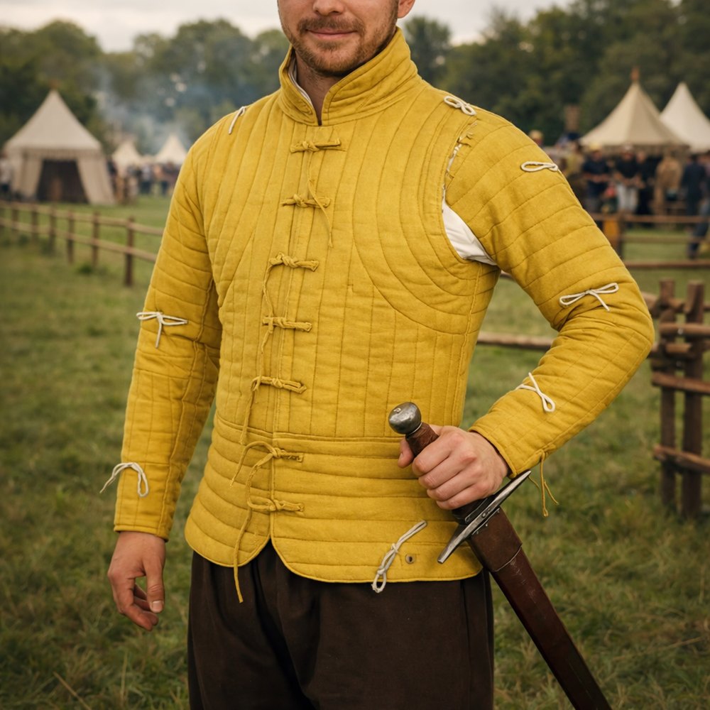 Medieval Gambeson Jacket – Padded Armor for LARP, Reenactment & Ren Faire