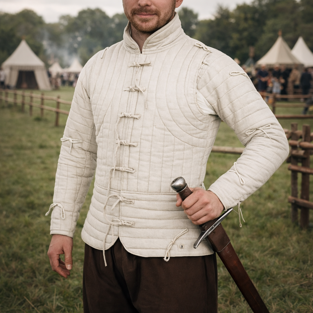 Medieval Gambeson Jacket – Padded Armor for LARP, Reenactment & Ren Faire