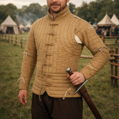 Medieval Gambeson Jacket – Padded Armor for LARP, Reenactment & Ren Faire