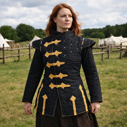 Viking Arming Gambeson Doublet – Full Sleeve Padded Medieval Armor