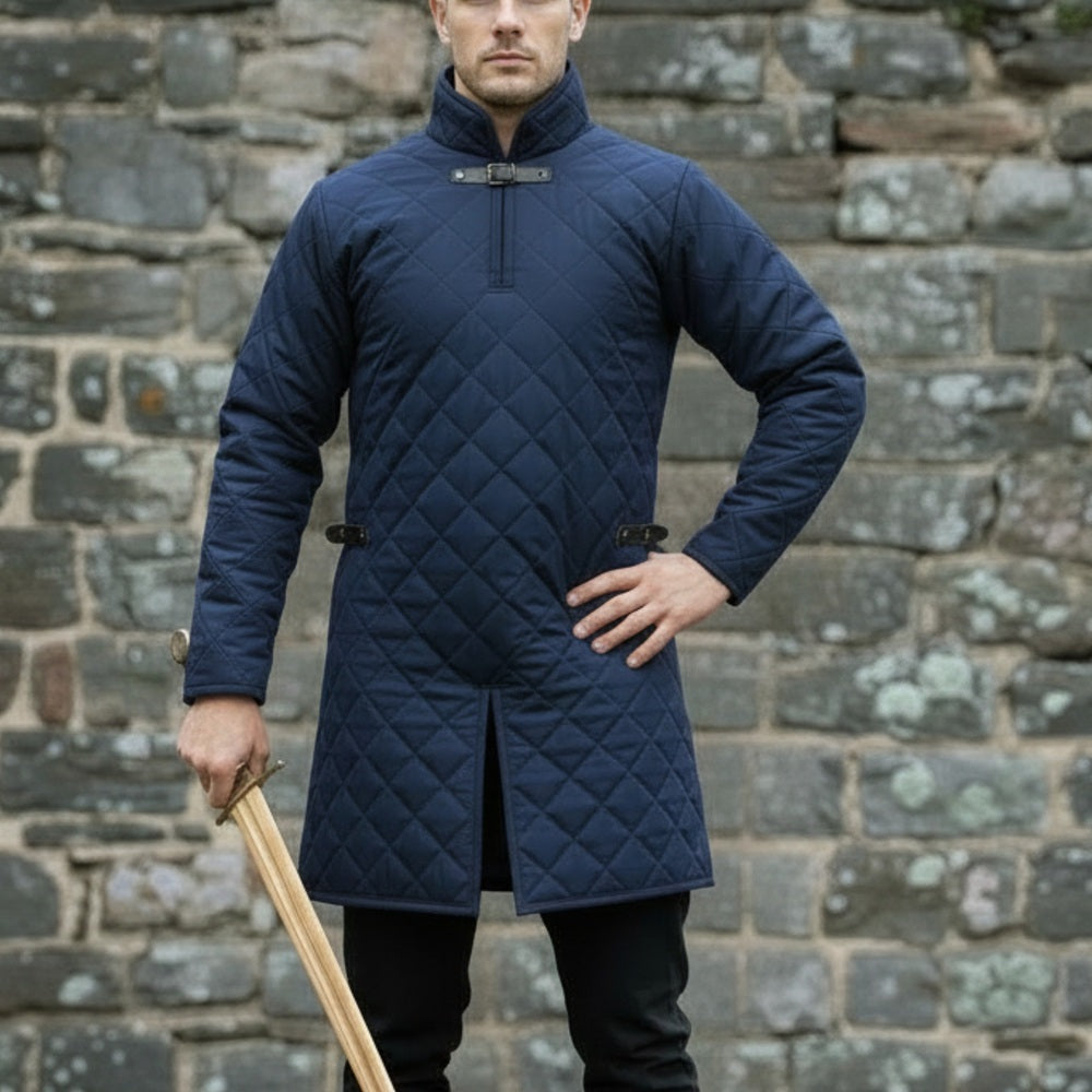 Medieval Renaissance Brown Gambeson Costume Quilted Armor