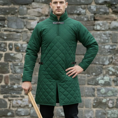 Medieval Renaissance Brown Gambeson Costume Quilted Armor