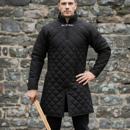 Medieval Renaissance Brown Gambeson Costume Quilted Armor
