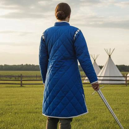Medieval Gambeson LARP Armor – Viking Padded Jacket Full Sleeves Reenactment Costume