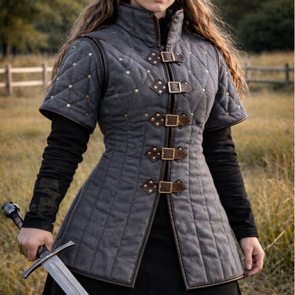 Medieval Quilted Gambeson Armor – Viking LARP Padded Jacket Costume