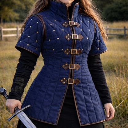 Medieval Quilted Gambeson Armor – Viking LARP Padded Jacket Costume